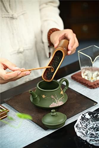 CCBUY 230CC Igazi Kézzel készített Zöld Yixing Kanna Lila Agyag Teáskanna Puer Tea Set Kung Fu Zisha Teaware (Szín : Zöld, Méret