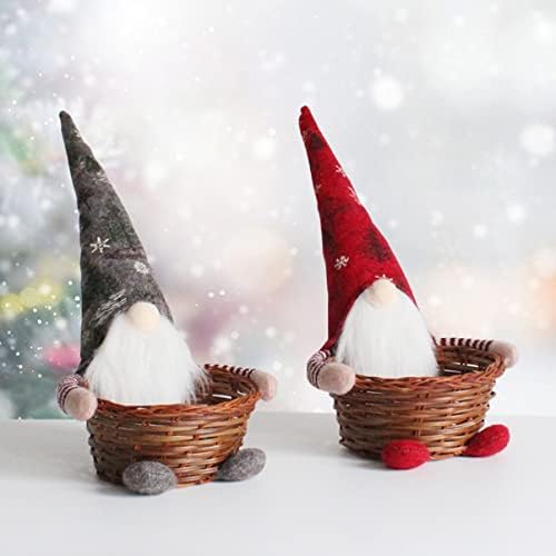Yardwe 3 Szett tomte barátja Dekoráció Tálcák Plüss Kézzel készített Harapnivalót svéd Északi Santa Szerverek Haza a Gnome Asztali