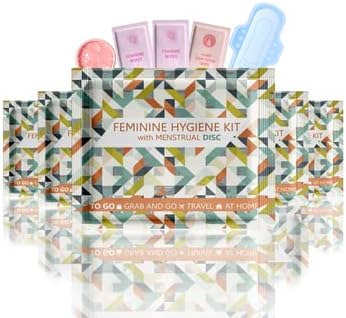 Menstruációs Lemez Készlet Pad - 5 Csomag | Kényelmét A | Időszak Kit Csomag Utazik Ki A Házból | Lefedi az Összes Forgalom | Egyedileg