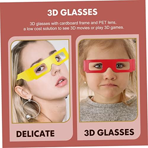 SOLUSTRE Ünnepi Fény Szemüveg 20db 3D Szemüveg Négyzet Szemüveges Gyerek Szemüveg Üveg Birtokosai Szemüveg 3D Szemüveg Karton 3D-s Szemüveg