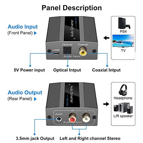 Optikai RCA Átalakító Audió Átalakító Digitális-Analóg Audio Koaxiális RCA Adapter 3,5 mm-es AUX Optikai Kábel