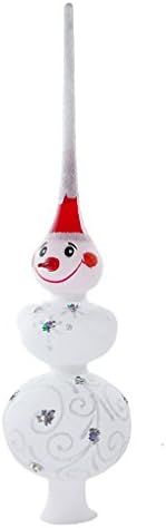 HolidayGiftShops Hóember Üveg Karácsonyfa Topper