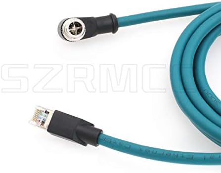 SZRMCC M12 X Kód 8pin Férfi Gigabit Ethernet RJ45 Kábel Cat6 TAIYO Árnyékolt Vízálló Hálózati Kábel Basler Cognex a Látvány, Ipari Kamera (Fekete,1M)