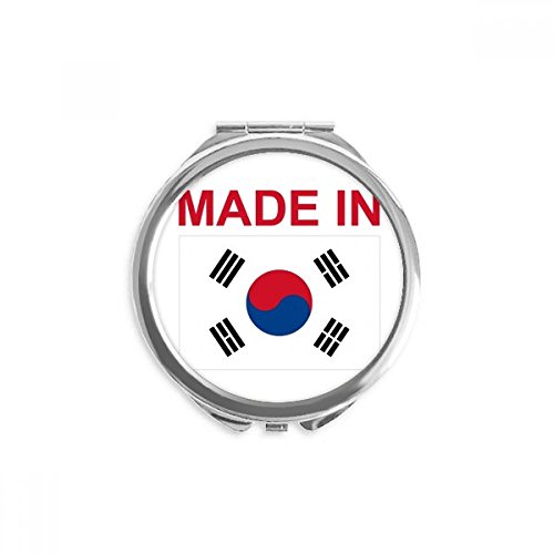 Készült Dél-Korea Ország Szerelem Kezét Kompakt Tükör Kerek Hordozható Zsebében Üveg