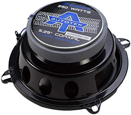 Autotek ATS525CX 5.25 Inch Koaxiális Hangszóró (Fekete, Kék, Pár) - 250 Watt Max, 2 Módon, lengőtekercs, Neo-Mylar Lágy Dóm Magassugárzó