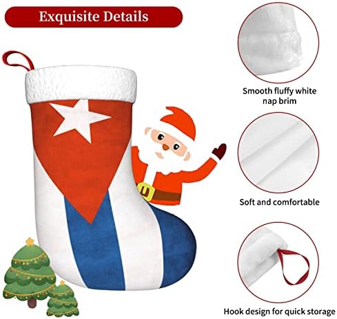 QG ZZX Kubai Zászló Karácsonyra Karácsonyi Harisnya Kandalló Zokni 18 Cm Ünnepi Dekoráció
