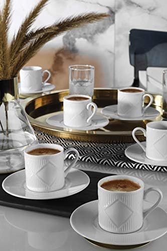 Bridesh Kávét eladó 12 db Espresso Kávét török Csésze cappuccino csésze, valamint csészealjak csésze teát porcelán kávés