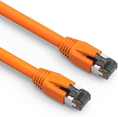 ACCL 15Ft Macska.8 S/FTP Ethernet Hálózati Kábel, Narancs 24AWG, 3 Pack