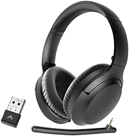 Avantree Aria 90B & HS102, Bundle - Bluetooth-5.0 zajszűrő Fejhallgató Mikrofonnal USB Adapter PC & Fém Fejhallgató Állvány Fogas