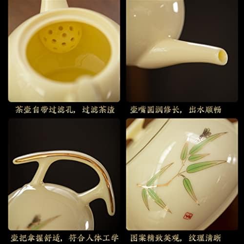 HDRZR teáskészlet díszdobozban Kínai Fehér Porcelán Tartozó Tál, Kancsó Teát Tál Szett