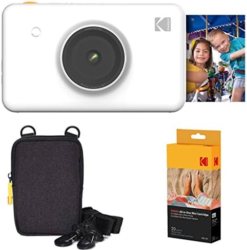 Kodak Mini Lövés Instant Fényképezőgép (Fehér) Alap Csomag + Papír (20 Lap) + Deluxe Esetben