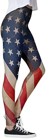 Amerikai Zászló Leggings Női Magas Derekú Hazafias Csillagok Csíkos Vékony Ceruza Nadrág Könnyű, Fenék Felemelése Rugalmas Harisnya