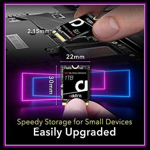 Addlink S91 1 tb-os 2230 NVMe Nagy Teljesítményű PCIe Gen4x4 2230 3D TLC NAND SSD SSD - olvasási Sebesség 5000 MB/s-Belső szilárdtestalapú
