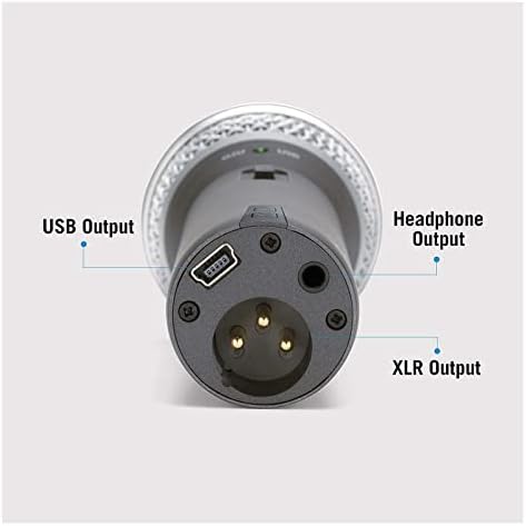 VPSN USB/XLR Kézi Dinamikus Mikrofon Felvétel Podcasting lehetőséget a Csomag Tartalmazza a Clip Mikrofon Asztali-Állvány Szélvédő