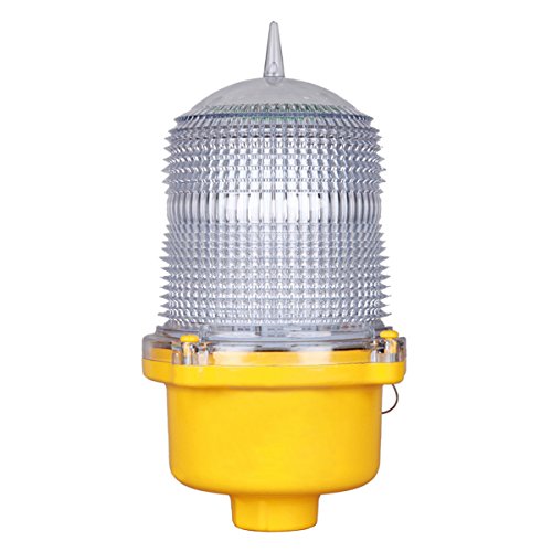 OB32 Villogó LED-Alapú, Alacsony Intenzitású Akadály/Figyelmeztetés/Lámpa, Auto-Éjszaka/Auto-Off Nap, Kültéri, Piros (Mindkét 48VDC 110-220VAC