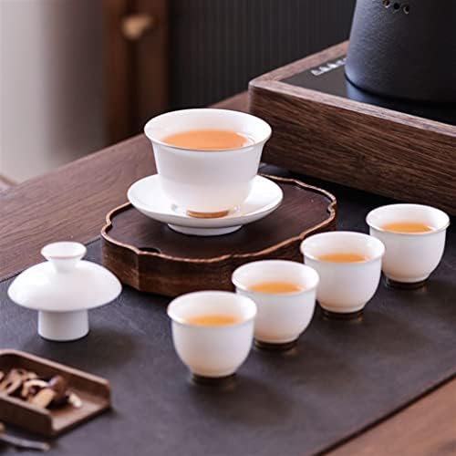 ZSEDP Kínai Stílusú Porcelán Kung Fu Tea Set Lefedett Tálban Tea Csésze Meghatározott Üzleti Ajándék