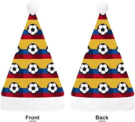 Kolumbia labdarúgás Labdarúgás Zászló Karácsonyi Kalap Mikulás Kalap, Rövid Plüss Fehér Bilincs a Férfiak a Nők Karácsonyi