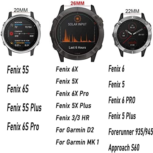 BNEGUV Watchband a Garmin Fenix 5 5 Plusz Forerunner 935 945 Szíj, a Fenix 6 6Pro Megközelítés S60 S62 gyorskioldó Easy fit karkötő (Szín