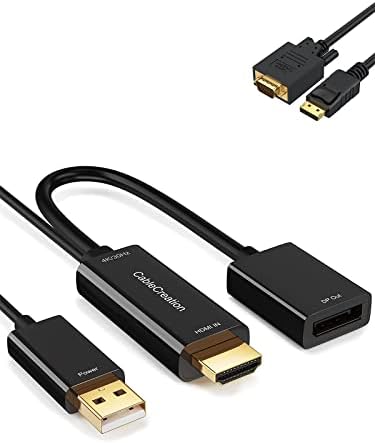 CableCreation 4K HDMI DisplayPort Adapter USB hálózati Csomag Displayport-VGA Kábel 6FT