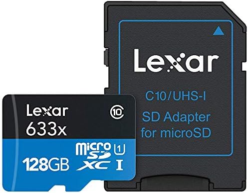 Lexar Nagy Teljesítményű 633x microSDHC/microSDXC UHS-én 128 GB Memória Kártya 2 Csomag (LSDMI128BBNL633A)
