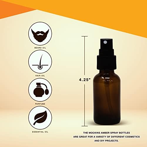 Nevlers 24 Pack Amber 1 Oz Üveg Spray-Flakon | A Borostyán Páramentesítő Üvegek magában Foglalja a Permetezőgépek & Tölcsér, majd Ecsettel