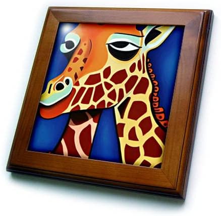 3dRose Vicces, Aranyos Művészi Zsiráf Picasso Stílus Kubizmus Művészet a Természet Keretes Lapok (ft-371904-1)