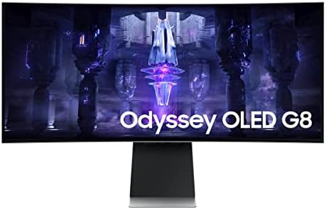 SAMSUNG 34-Es Odyssey G85SB Sorozat QD-OLED Ultra WQHD Ívelt Gaming Monitor, 175Hz, 0.03 ms, DisplayHDR Igaz, Fekete 400, AMD FreeSync Prémium