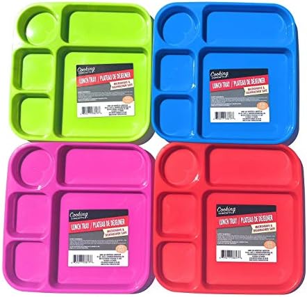 Főzés Fogalmak Osztva Tálcáját Bundle-Készlet 4 Gyerekek színes vacsora, reggeli BPA mentes mikrohullámú sütő mosogatógép biztonságos egyedi