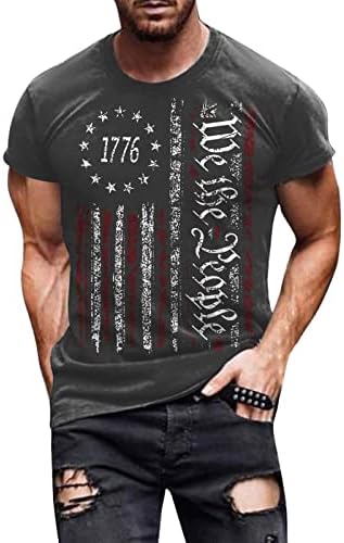 Meymia Katona Rövid Ujjú T shirt Mens Amerikai Zászló Hazafias Grafikus Póló július 4-Retro izompóló Maximum