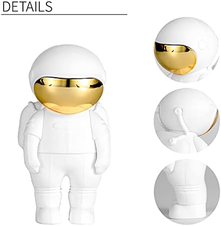 Bagspace Kis Űrhajós Szobor Szobor Haza, Kiegészítők, Művészet Figura Modell Asztal,Polc,az Ajándékokat, az Autó Dekoráció(Fehér)