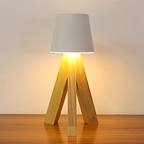DIETISURE Fehér Hordozható asztali Lámpa Érintse meg Szabályozható asztali lámpa, Vezeték nélküli LED-es asztali lámpa Étkező