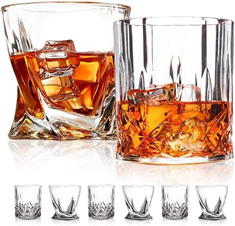Régimódi Kristály Whiskys Poharat Készlet 6, Sziklák Szemüveg, 10 OZ Skót Szemüveg Forgatagban Iszik Whiskyt Szemüveg/Koktél