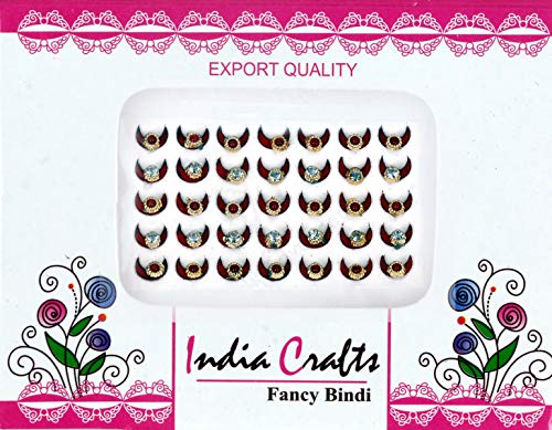 India Kézműves ™ 6 Csomag - 60 Tarka hosszú Bindis Homlokán Tika Arcát, Ékszerek