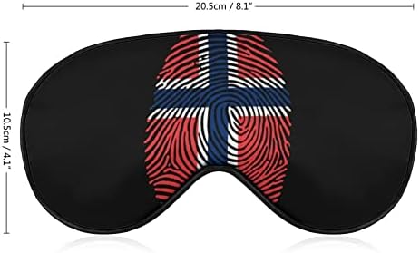 Norvég Zászló Ujjlenyomat Vicces Aludni Szem Maszk Puha Kendőt Szem Fedél Állítható Pánt Este Eyeshade Férfiak Nők