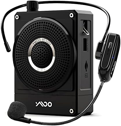 YMOO Mini Hang Erősítő UHF Vezeték nélküli Mikrofon Fülhallgató, 165ft Távolsági,10w Erős, Átható Hang Hordozható Hangszóró Tanárok/Jóga/idegenvezető/Tárgyalás/Mall