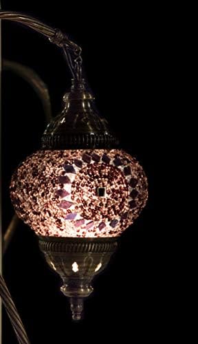 LaModaHome török Lámpa Színes Mozaik Üveg Dekoratív asztali Lámpa Nappali, Hálószoba vagy Irodai Moroccon Lámpa VELÜNK Plug