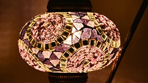 mozaist Tiffany Stílusú Mozaik asztali Lámpa, török, Marokkói Hiteles Íróasztal Lámpa Rusztikus Nappali Dekoráció, Kézzel készített Vintage