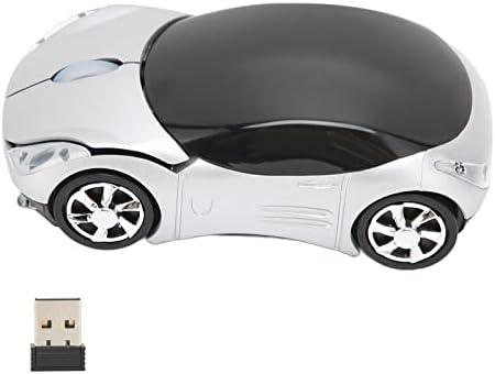 Acogedor Vezeték nélküli Autó Egér, 2.4 GHz-es, Vezeték nélküli Egér, 3D Sport Autó Formájú Egér, Plug and Play Gaming Mouse for Windows,