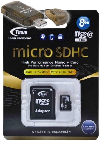 8 gb-os MicroSDHC Class 10 Csapat Nagy Sebesség 20 MB/Mp Memória Kártya. Villámgyors Kártya Samsung Mesmerize i500 Messager 2