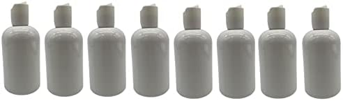 Természetes Gazdaságok 4 oz Fehér Boston BPA MENTES Üveg - 8 Pack Üres utántölthető tartály - Illóolajok tisztítószerek - Aromaterápia