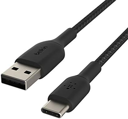 Belkin 3.3 ft Fonott USB-C Kábel, Boost Töltés USB-C-USB Kábel, USB-C-Típusú Kábel, Kompatibilis a Samsung Galaxy S23, S23+,