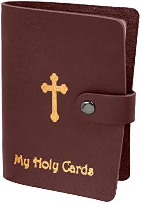 Vallásos A Szent Kártya Tartóját Arany Lepecsételt Cross Design, 5 1/4 Inch