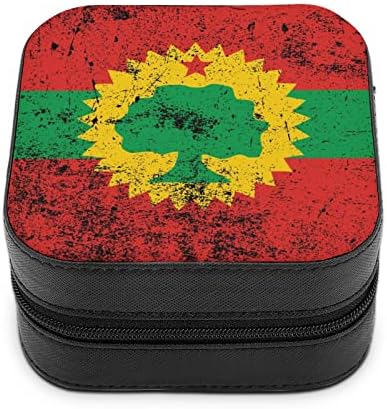 Régi Zászló A Oromo Felszabadítási Front Női Prémium Utazási Kis Ékszeres Doboz, Nyaklánc, Gyűrű, Tároló Szervező Mini vitrin
