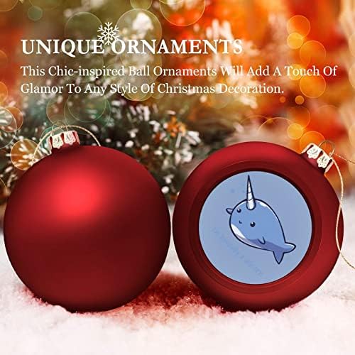 Kék Narvál Vicces Egyszarvú Karácsonyi Labdák Dísz Törhetetlen a Varázsa karácsonyfa Lóg Dekoráció