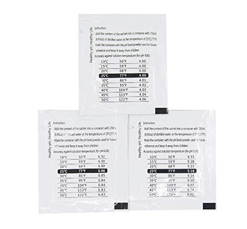 DuvinDD 18 Pack pH Mérő Puffer Oldat Por 6.86/4.00/9.18 pH Kalibráció Megoldás Csomagok Pontos PH Mérő