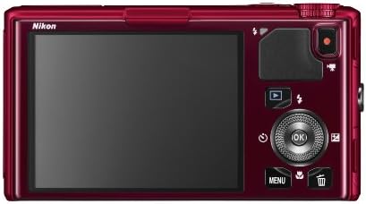Nikon COOLPIX S9500 Wi-Fi Digitális Fényképezőgép 22x Zoom GPS (Piros) (RÉGI MODELL)