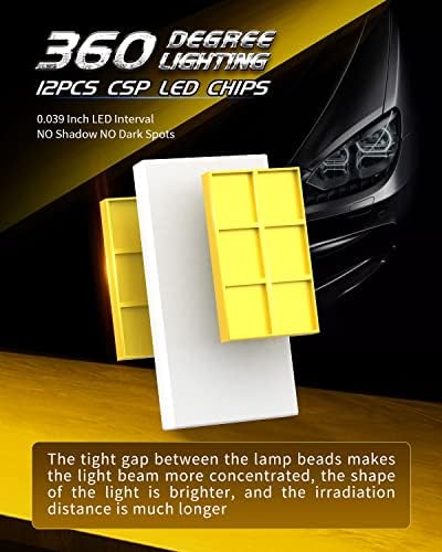BMT xms H4 LED Fényszóró Izzók, 100W 12000 Lumen Szuper Fényes LED-es Fényszórók Átalakítása Szett 6000K Fehér CSP Chips IP67 Vízálló,