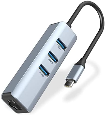 XDCHLK USB 3.0 HUB C Típusú Ethernet Hálózati Adapter 1000 Mbps RJ45, USB-c 4 az 1-ben 3 USB 3.0 USB Elosztó