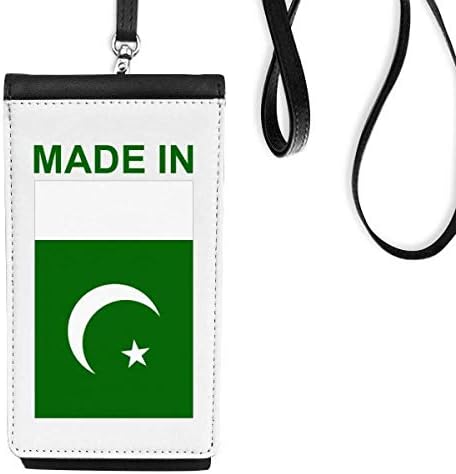 Készült Pakisztán Ország Szerelem Phone Wallet Pénztárca Lóg Mobil Tok Fekete Zseb