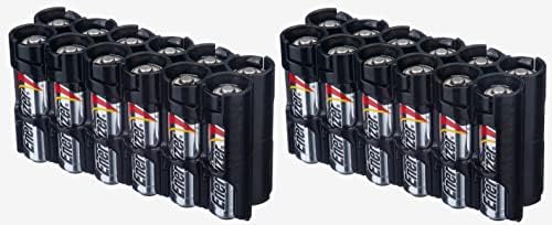 Storacell által Powerpax AA Akkumulátor Tároló Konténer - Tartja 12 Akkumulátor, Orange (2 Csomag)